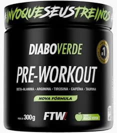 FTW Diabo Verde Pré-Treino Pote 300 g Maçã Verde
